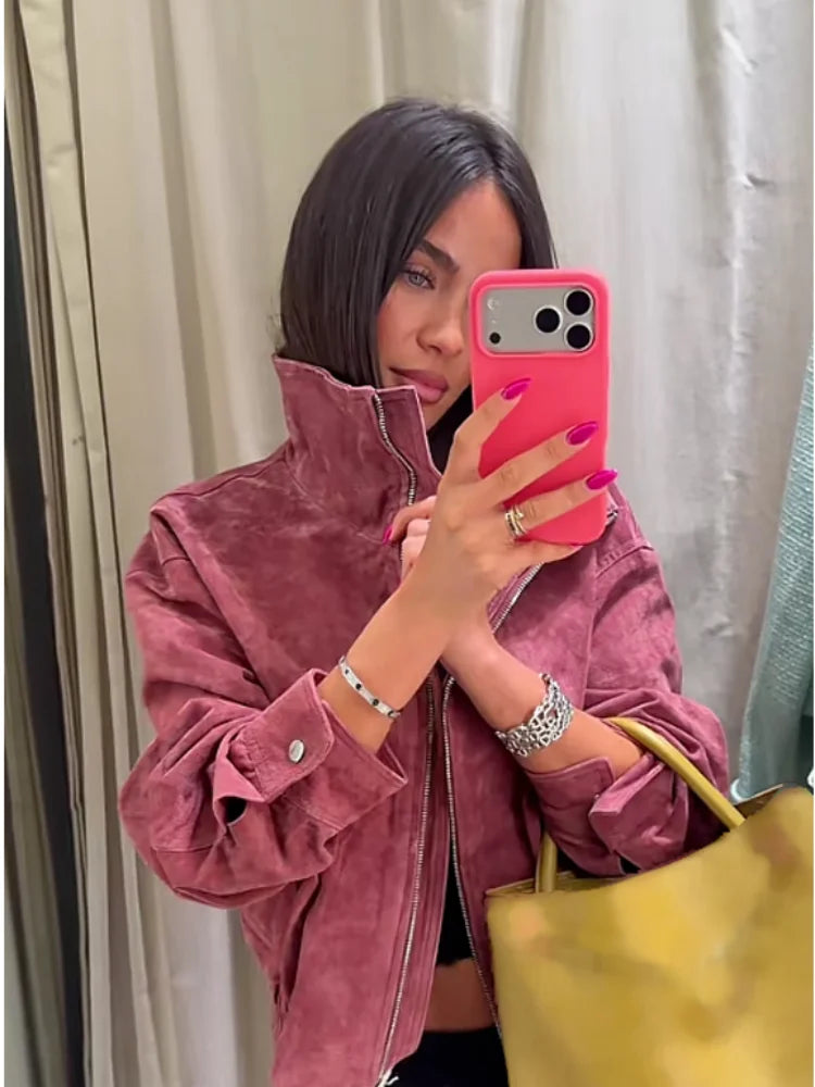 Bomber Donna Collo Alto con Zip - immagine 54