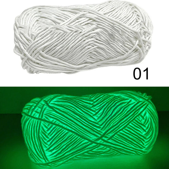 Filato luminoso in poliestere da 2 mm – Ideale per maglioni e cappelli che brillano al buio