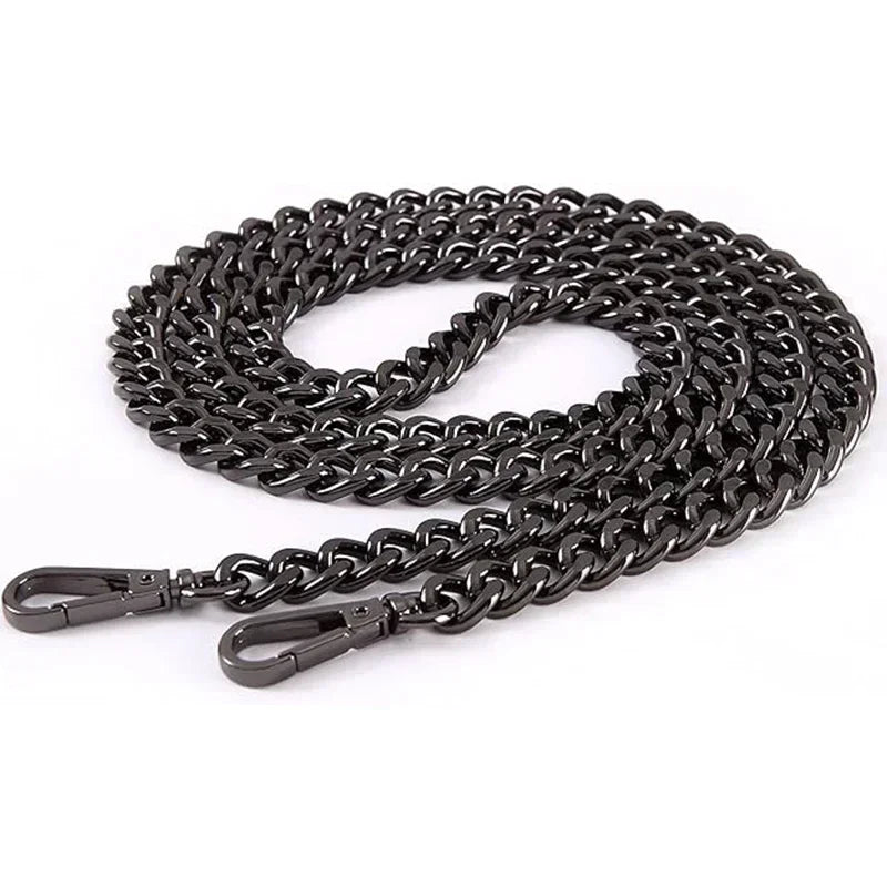 Catena 120 cm in Alluminio/Metallo per Borsa – Tracolla Fai-da-Te Staccabile per Borse Intrecciate, Accessori