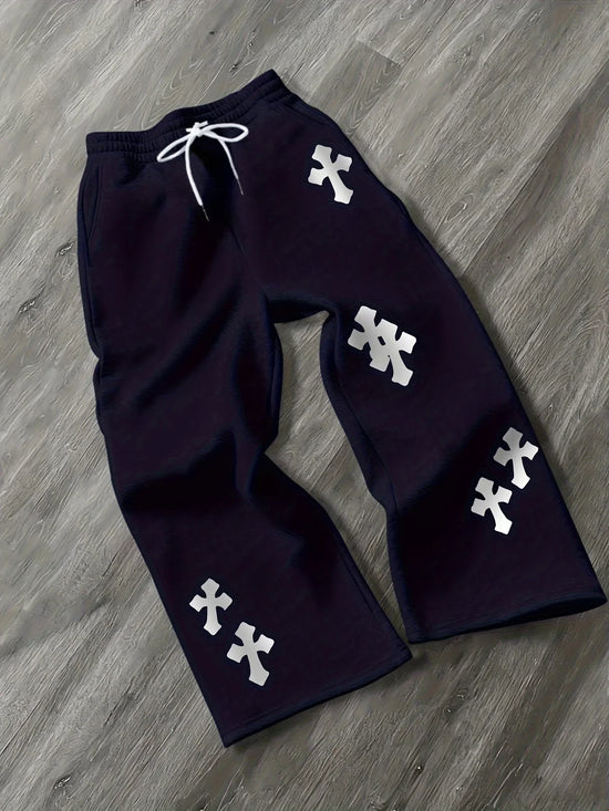 Pantaloni Baggy Uomo con Stampa Grafica e Coulisse - immagine 5
