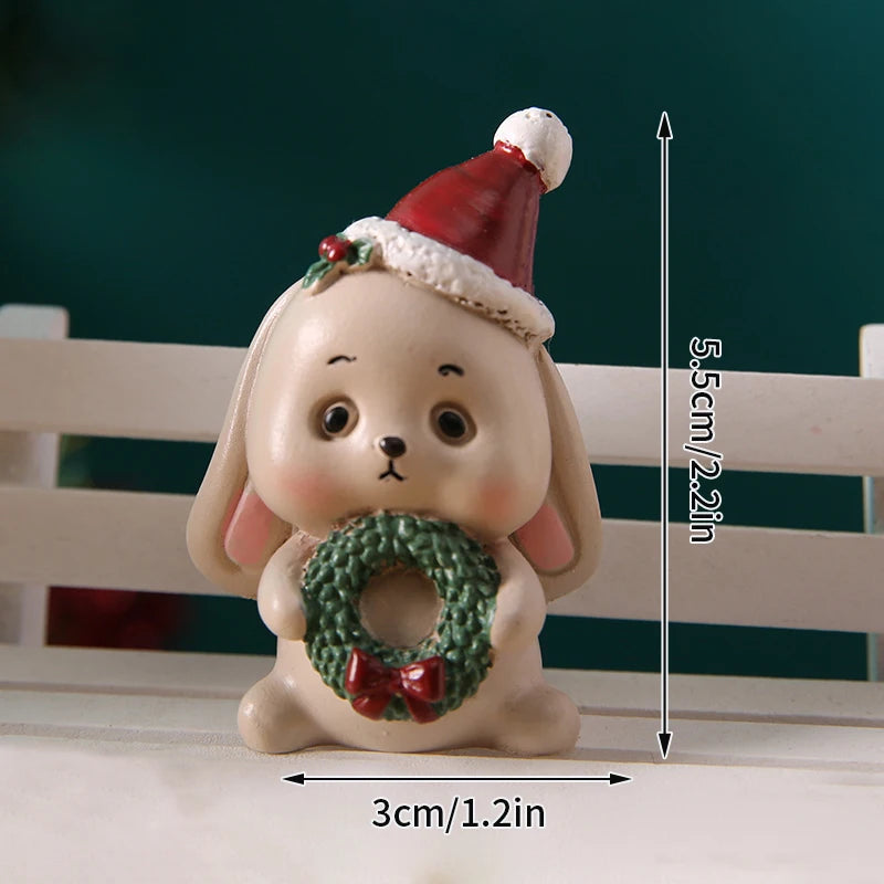 Decorazioni natalizie da scrivania 2025 ‒ set figurine Piccolo Babbo Natale + Alberello ornamentale per ufficio e casa