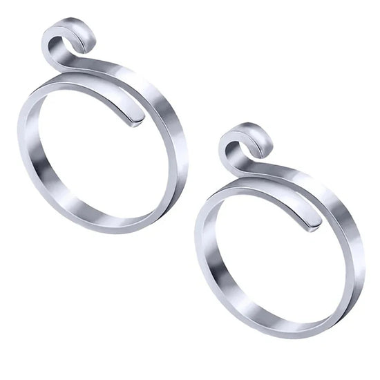 Set 2 ring guida filo regolabili per uncinetto/maglia – anello regolabile finger yarn guide / thimble per tensione costante