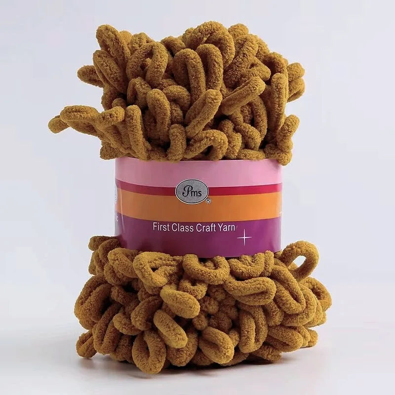 Filato ciniglia “donut braided ear” 100 g – Yarn in velluto intrecciato per maglieria, coperte, accessori fai-da-te