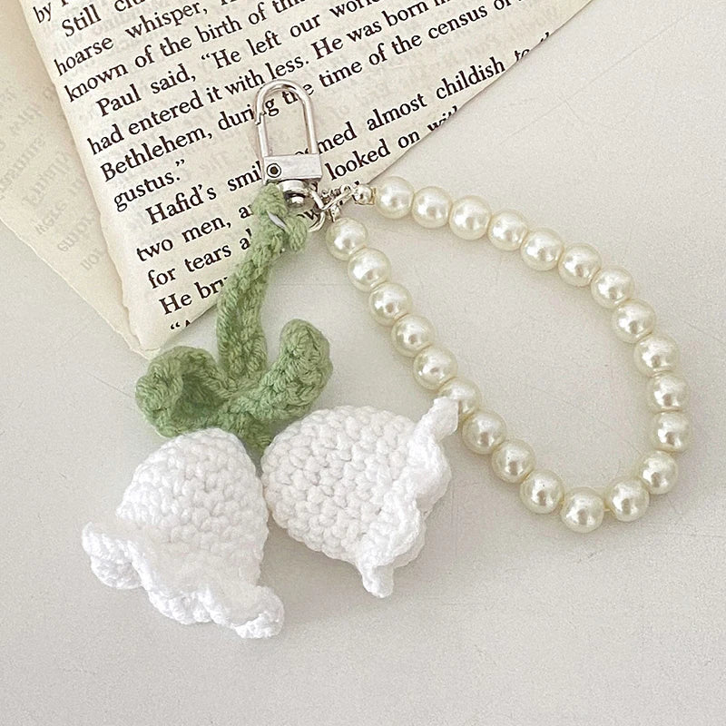 Portachiavi artigianale a fiore all’uncinetto – handmade keychain crochet floral charm