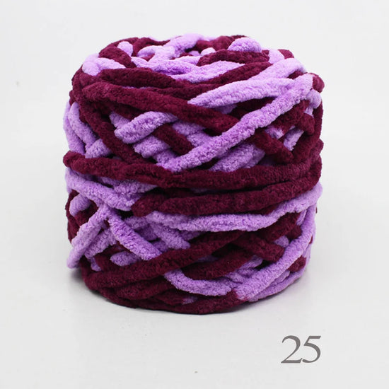 Set 4 pezzi filato chenille cotone 400 g – morbido “ice strip” per coperte, sciarpe e lavori fai-da-te
