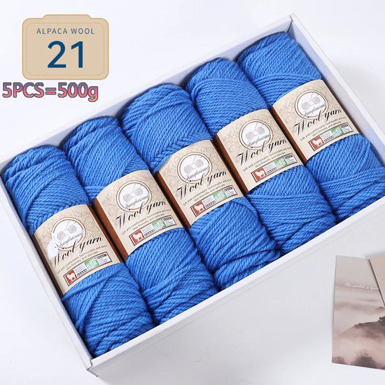 Set 5 gomitoli filato spesso alpaca 500 g – yarn grosso per maglioni, cappotti e crafting inverno