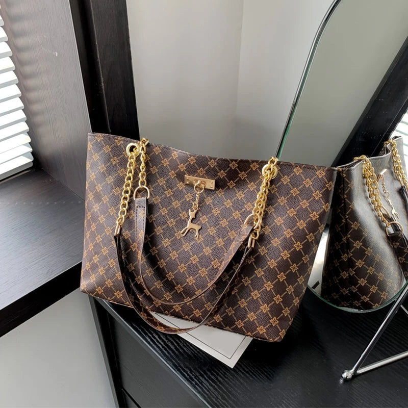 Borsa a mano in pelle morbida per presbiopia – Tote spaziosa con accessori pendenti, borsa a tracolla per donna