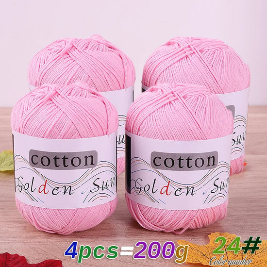 Filato in cotone 100% 200 g – filo medio-fino per uncinetto / knitting: maglioni, cappelli, copertine fai-da-te