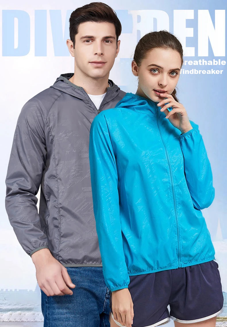 Giacca trekking unisex impermeabile e quick-dry – antivento, anti-UV e pieghevole per escursioni