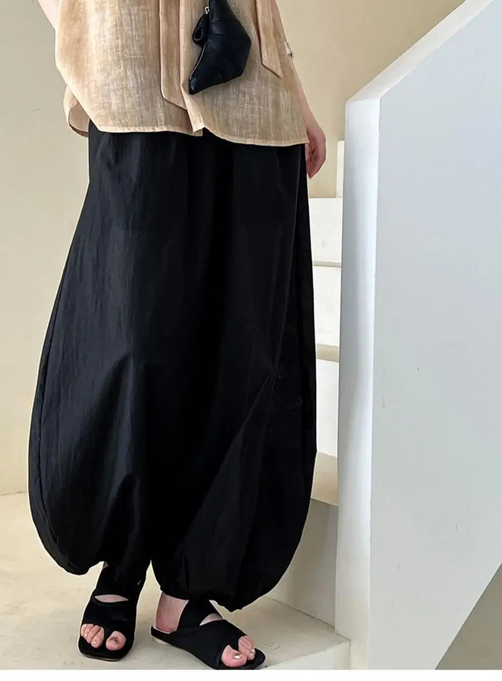 Pantaloni Bloomers Donna Vita Alta – Loose Fit Estivi