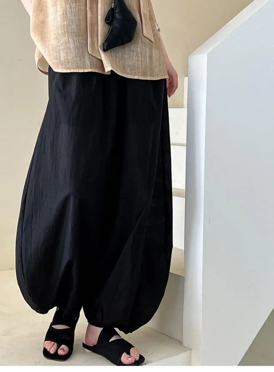 Pantaloni Bloomers Donna Vita Alta – Loose Fit Estivi