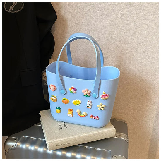 Borsa Mare Colorata Impermeabile – Cestino Estivo Donna Multicolore per Spiaggia e Piscina