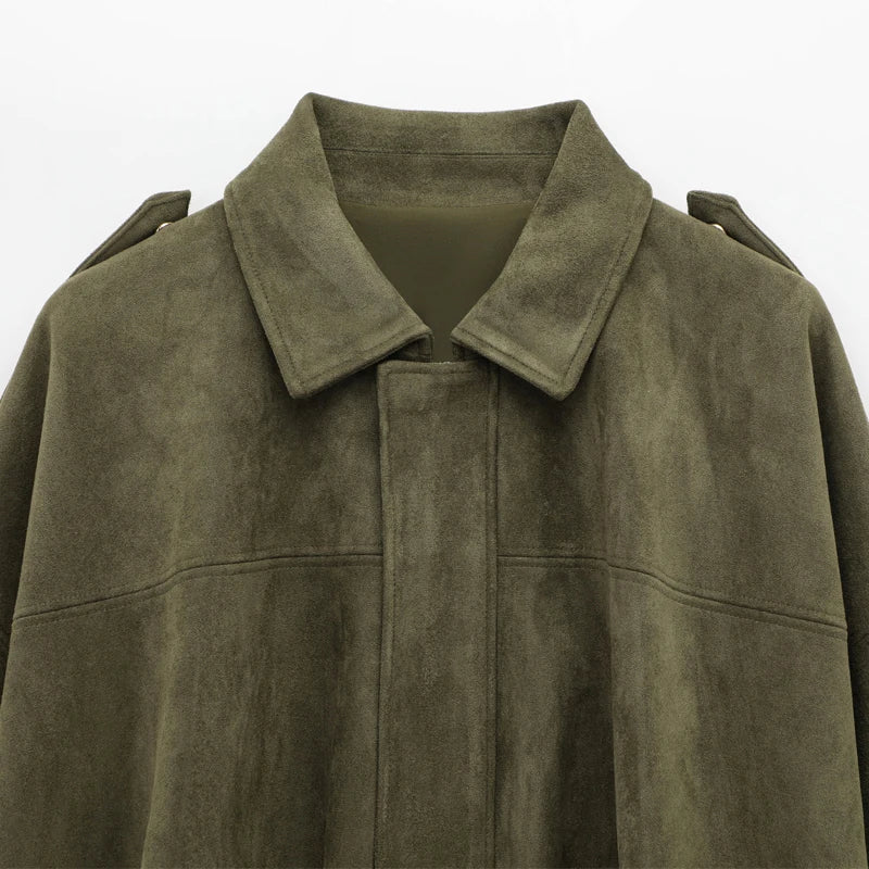 Giacca Bomber Donna con Zip, Collo a Revers e Maniche Lunghe – Giubbotto Corto Stile High Street 2025 per Autunno/Inverno