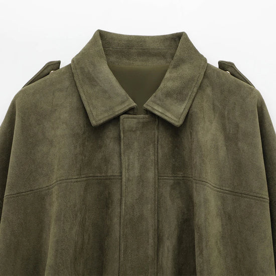 Giacca Bomber Donna con Zip, Collo a Revers e Maniche Lunghe – Giubbotto Corto Stile High Street 2025 per Autunno/Inverno