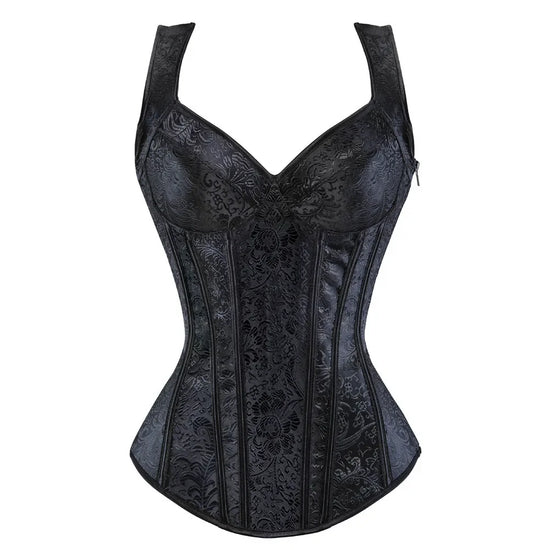Corsetto Steampunk Overbust Donna – Bustier Modellante Push Up Vintage