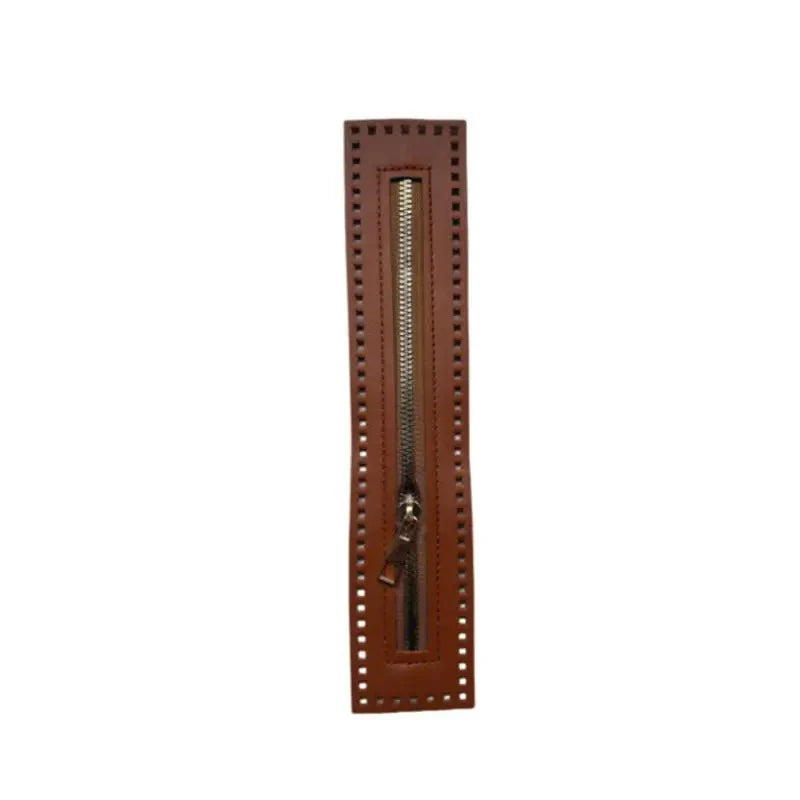 Cerniera in eco vera pelle 27 cm per borsa o borsetta – accessorio hardware solido per cucito, clutch o progetti artigianali
