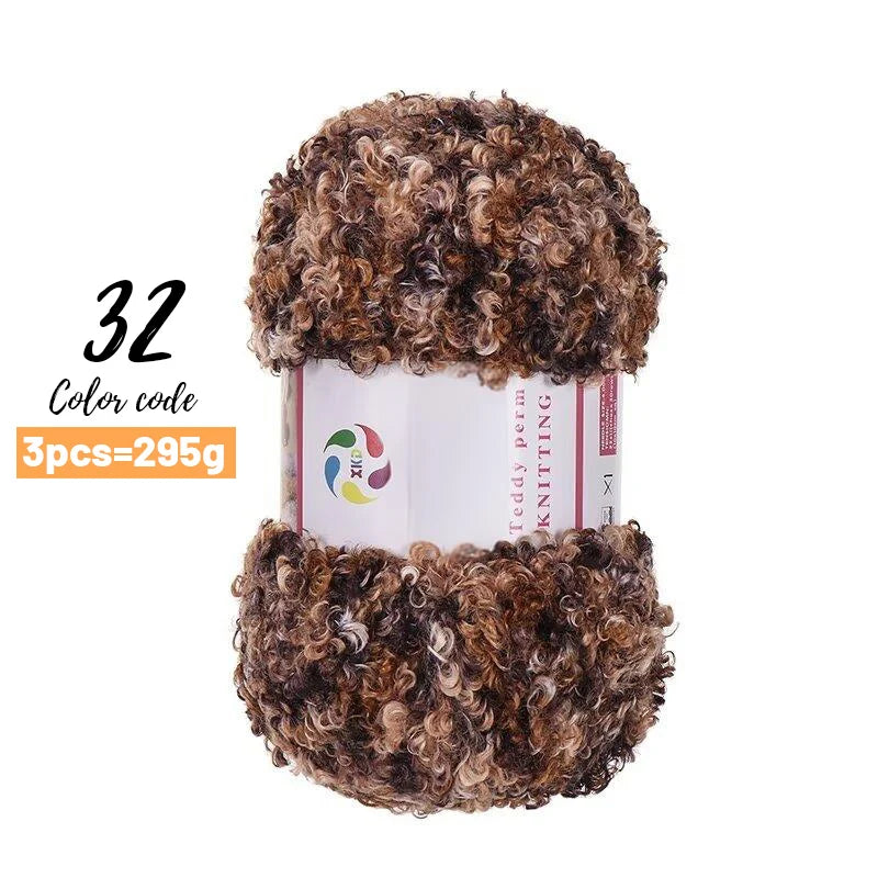 Filato teddy velvet 295 g – gomitolo pelliccia per fai-da-te maglia, borsa, coperta