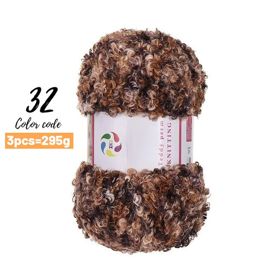 Filato teddy velvet 295 g – gomitolo pelliccia per fai-da-te maglia, borsa, coperta