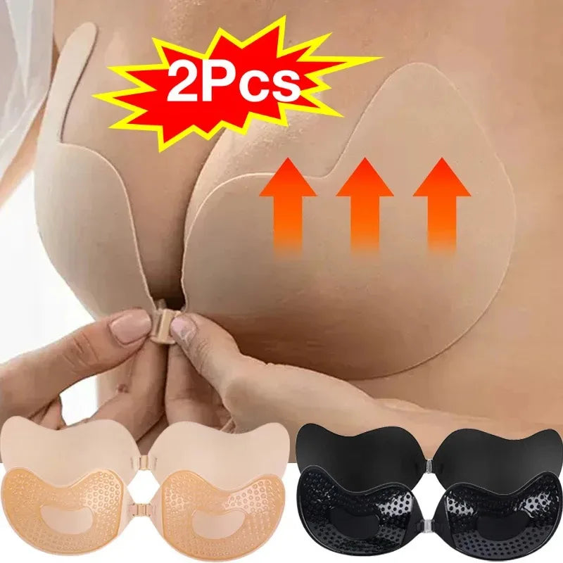 Reggiseno invisibile in silicone auto-adesivo push-up – bra senza spalline per abiti scollati e schiena nuda 2025