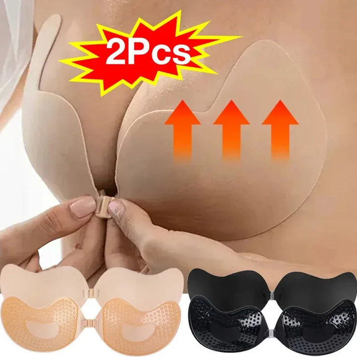 Reggiseno invisibile in silicone auto-adesivo push-up – bra senza spalline per abiti scollati e schiena nuda 2025