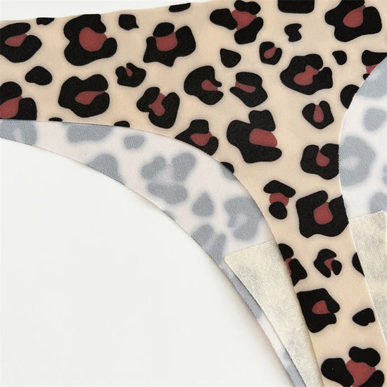 Set 7 pezzi perizomi donna in ice silk ultra sottile – G-string vita bassa con stampa farfalla/leopardato/frutta, lingerie comfort e sexy