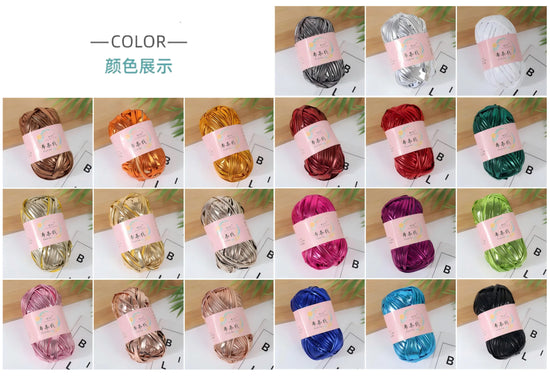 Clutch donna fatta a mano in crochet metallico – pochette elegante in filo metalizzato