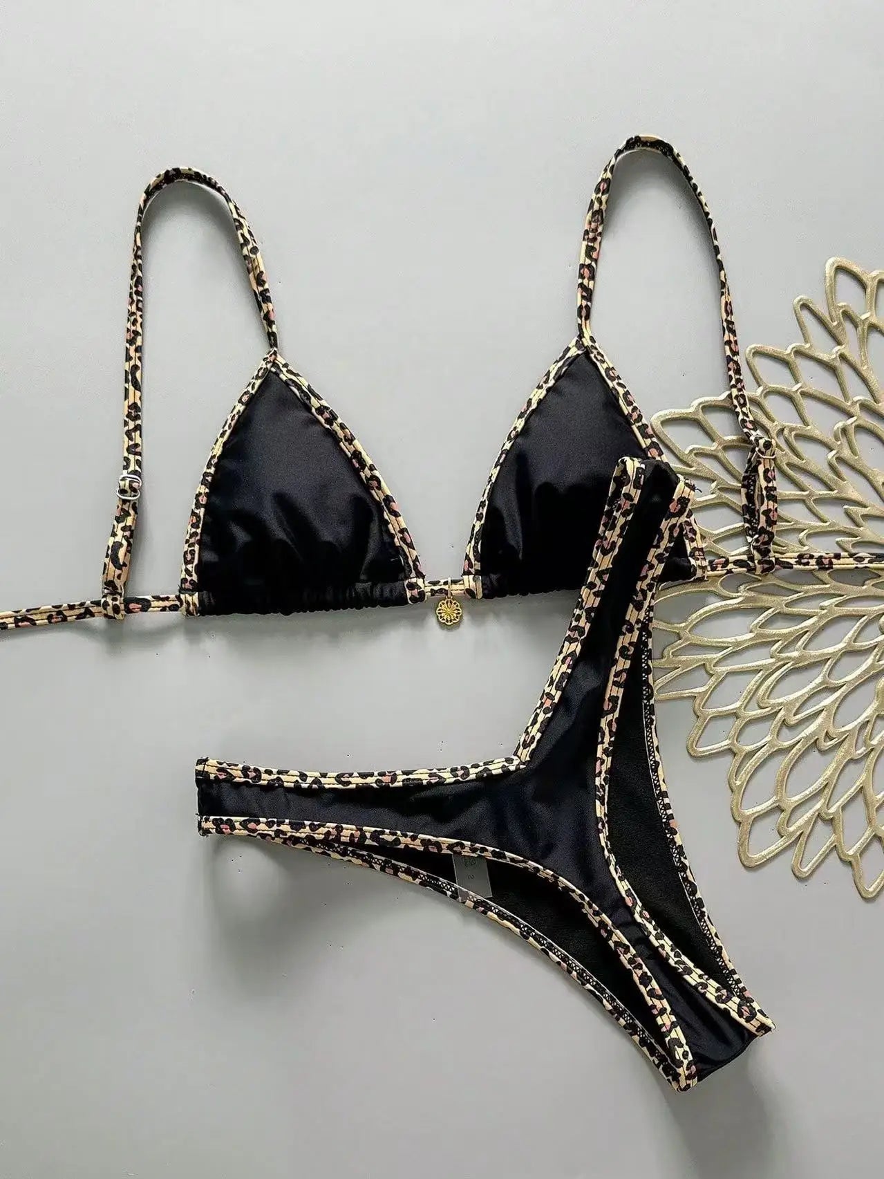 Micro Bikini Leopardato Sexy – Costume Push Up Donna