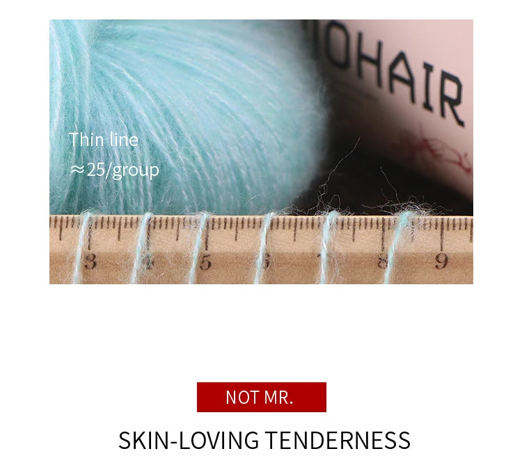 Set 6 gomitoli filato mohair morbido – lana angora effetto fluffy per maglioni, sciarpe, shawl fai-da-te