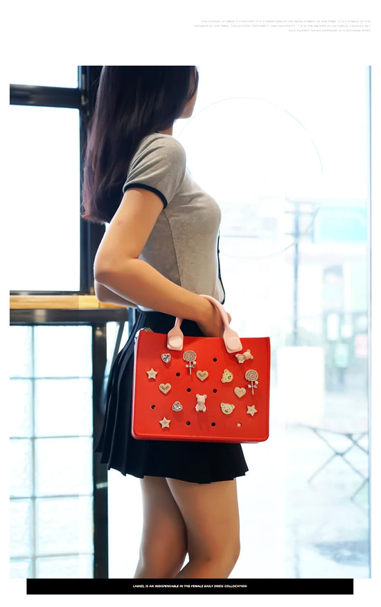 Borsa Bogg Personalizzabile con Fori per Spille - 27 Colori