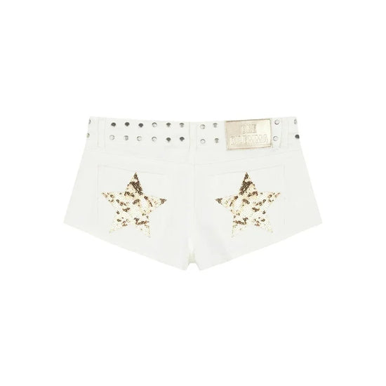 Shorts Jeans Donna Y2K con Stelle – Hot Pants Denim Streetwear