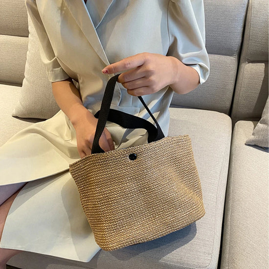 Borsa Mare in Paglia Intrecciata Donna – Grande Capacità Estiva
