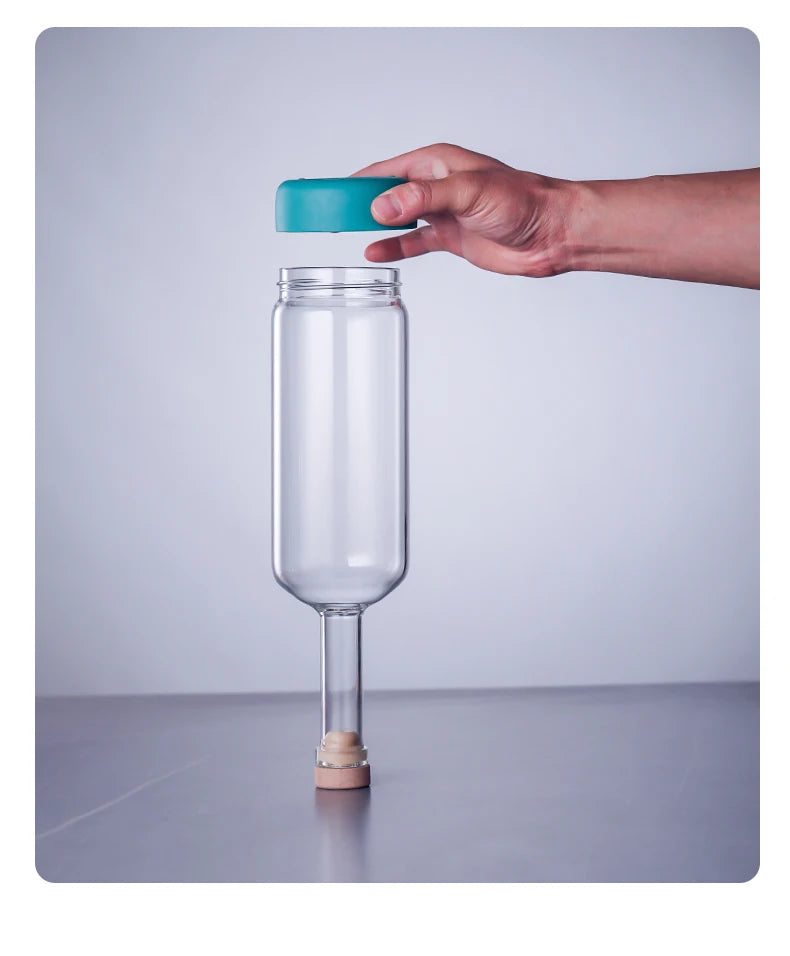 Bottiglia per Licuori in Vetro 800 ml con Scala Graduata per Cocktail e Cucina