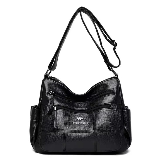 Borsa a tracolla donna con tasche e scomparti - Blu