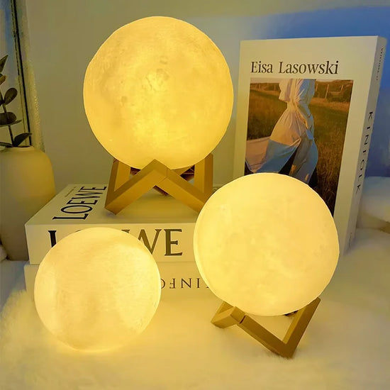 Lampada luna LED galassia – Book light magica per camera bambini e relax
