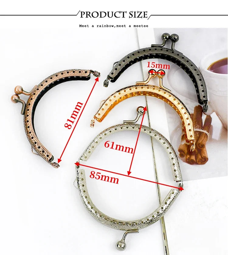 Chiusure da 85 mm Kiss-Lock – 5-10 pezzi per Portamonete e Borse fai-da-te
