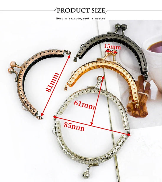 Chiusure da 85 mm Kiss-Lock – 5-10 pezzi per Portamonete e Borse fai-da-te