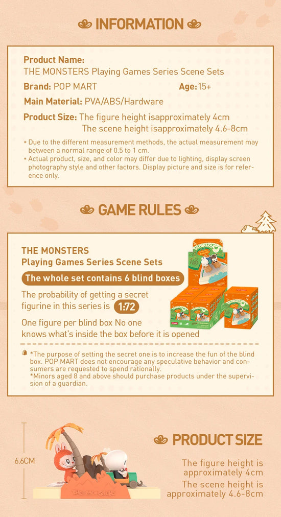 Mini figure Pop Mart The Monsters con scenetta a tema giochi da tavolo – Blind Box da collezione 2025