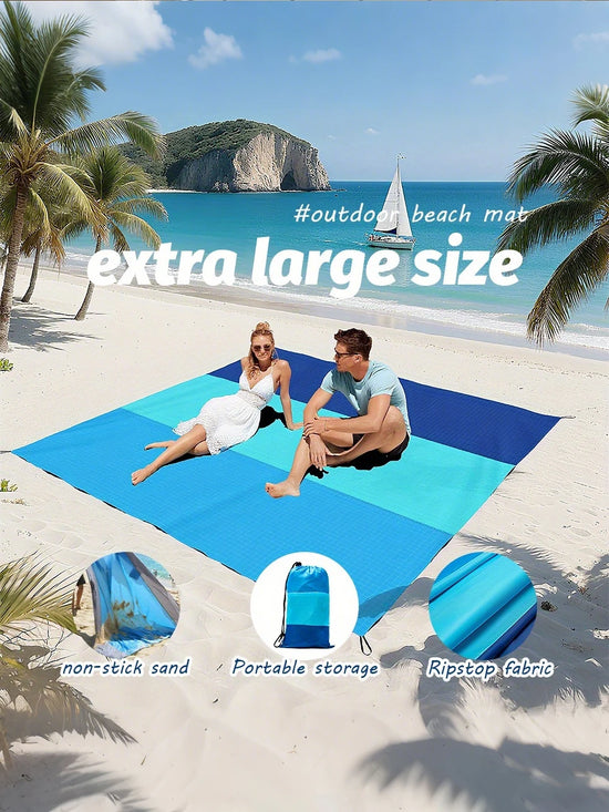 Telo Mare Antisabbia XXL – Asciugatura Rapida e Pieghevole