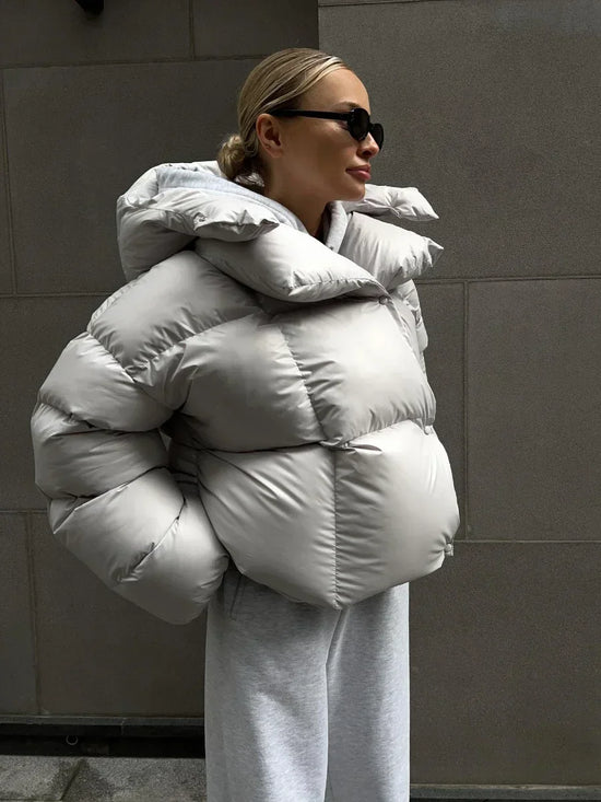 Piumino Donna Oversize con Cappuccio - immagine 3