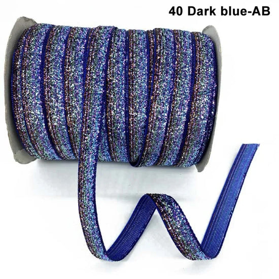 Nastro velluto glitter 10 mm – 50 metri multicolore per decorazioni, fai-da-te, confezioni regalo e artigianato