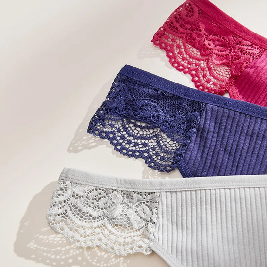 Set 3 pezzi G-string donna in cotone antibatterico – mutandine vita bassa traspiranti e asciugatura rapida, underwear comfort quotidiano