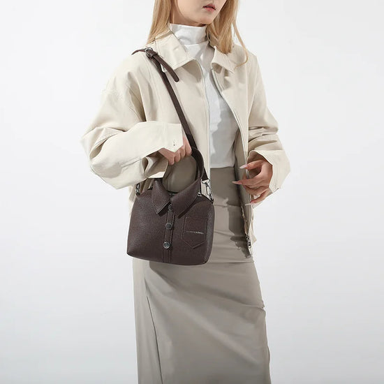 Borsa compatta quadrata in PU – shoulder / crossbody bag con zip, design elegante e di qualità per donna 2025