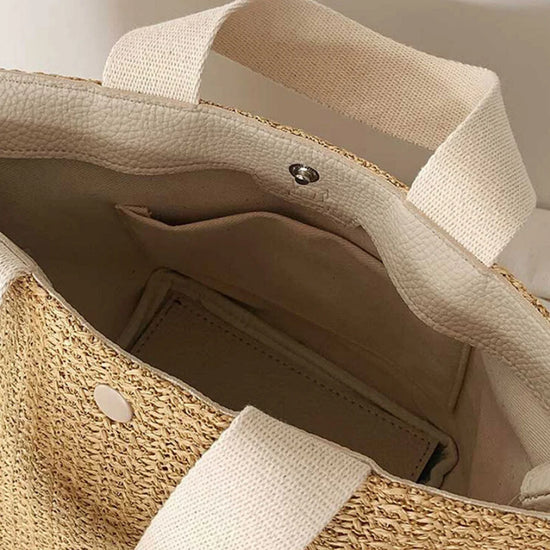 Borsa Mare in Paglia Intrecciata Donna – Grande Capacità Estiva