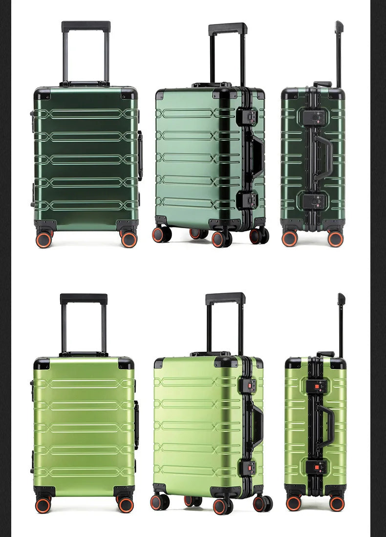 Valigia 10kg 15kg 20kg in alluminio con ruote 360° e lucchetto TSA – Trolley rigido leggero da cabina e stiva