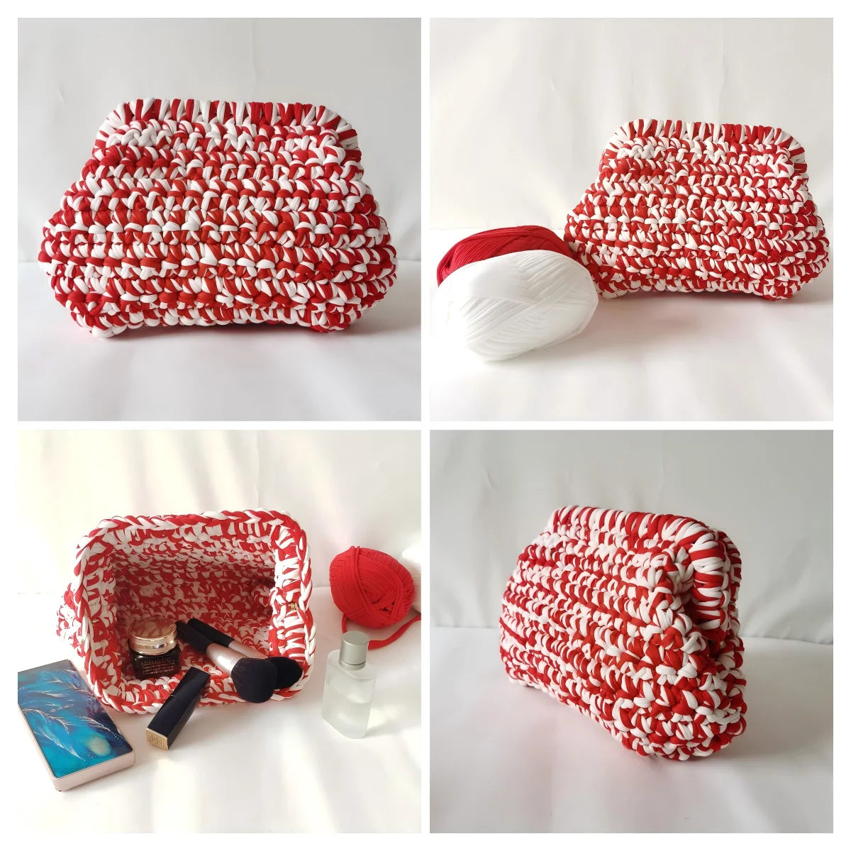 Clutch “Cloud Bag” in Crochet Fatta a Mano – Borsa Donna Soffice e Originale con Stile a Nuvola