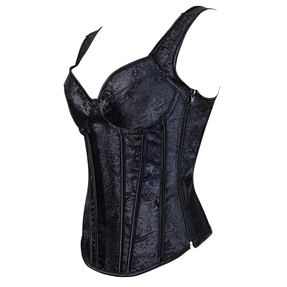 Corsetto Steampunk Overbust Donna – Bustier Modellante Push Up Vintage