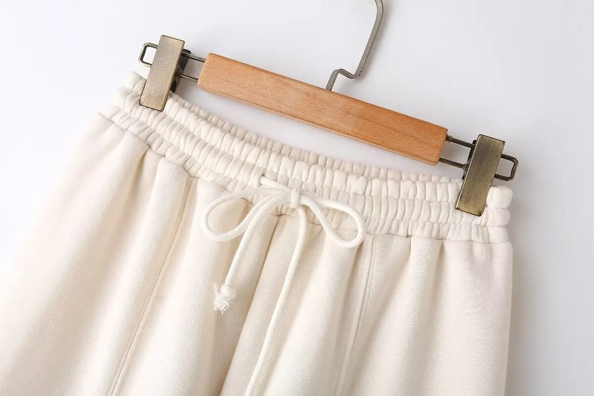 Completo donna autunnale con bomber corto e pantaloni palazzo vita alta – Outfit 2 pezzi