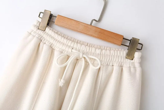 Completo donna autunnale con bomber corto e pantaloni palazzo vita alta – Outfit 2 pezzi