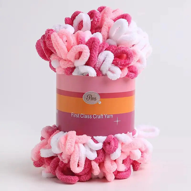 Filato ciniglia “donut braided ear” 100 g – Yarn in velluto intrecciato per maglieria, coperte, accessori fai-da-te