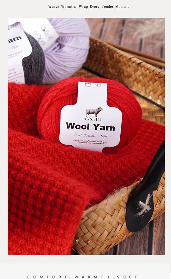 Filato Lana  Spessore Medio – Gomitolo per Maglieria e Uncinetto, Ideale per Maglioni & Accessori